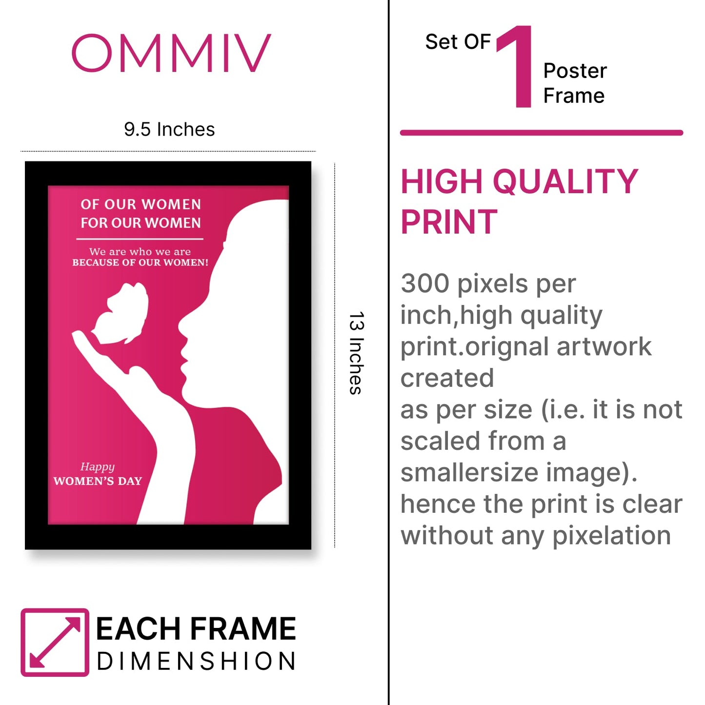 Honoring Women: Happy Women’s Day Photo Frame & Wall Art