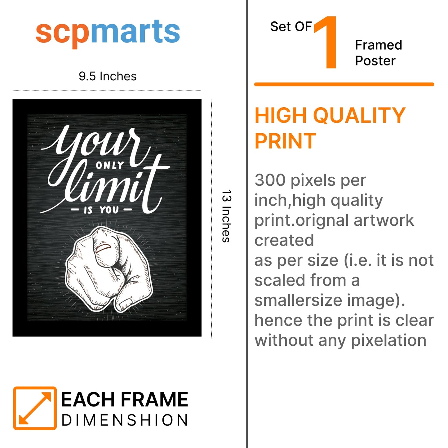 Your Only Limit is You: Motivational Photo Frame