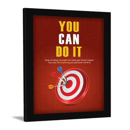 You Can Do It: Motivational Frame & Inspirational Wall Art