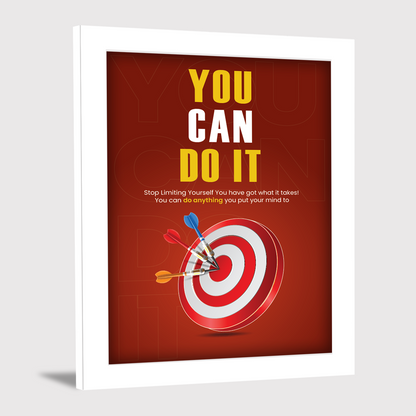 You Can Do It: Motivational Frame & Inspirational Wall Art