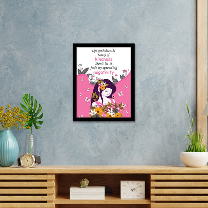 The Beauty of Kindness: Motivational Wall Art & Inspirational Photo Frame