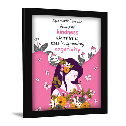 The Beauty of Kindness: Motivational Wall Art & Inspirational Photo Frame