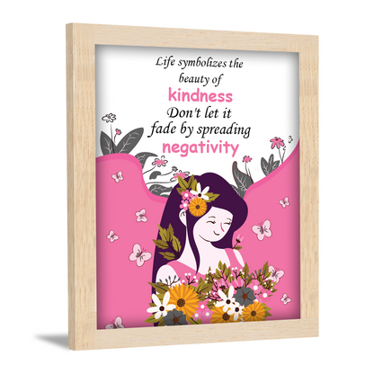 The Beauty of Kindness: Motivational Wall Art & Inspirational Photo Frame