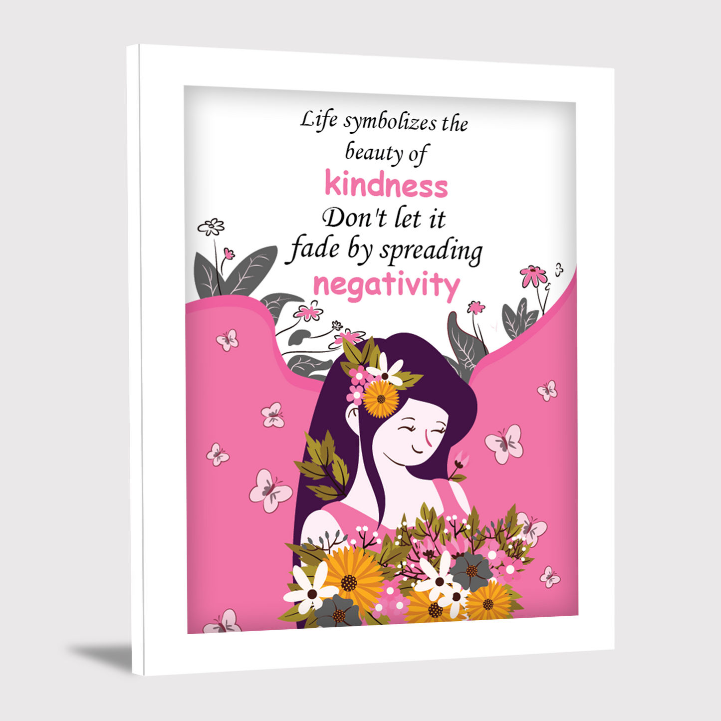 The Beauty of Kindness: Motivational Wall Art & Inspirational Photo Frame