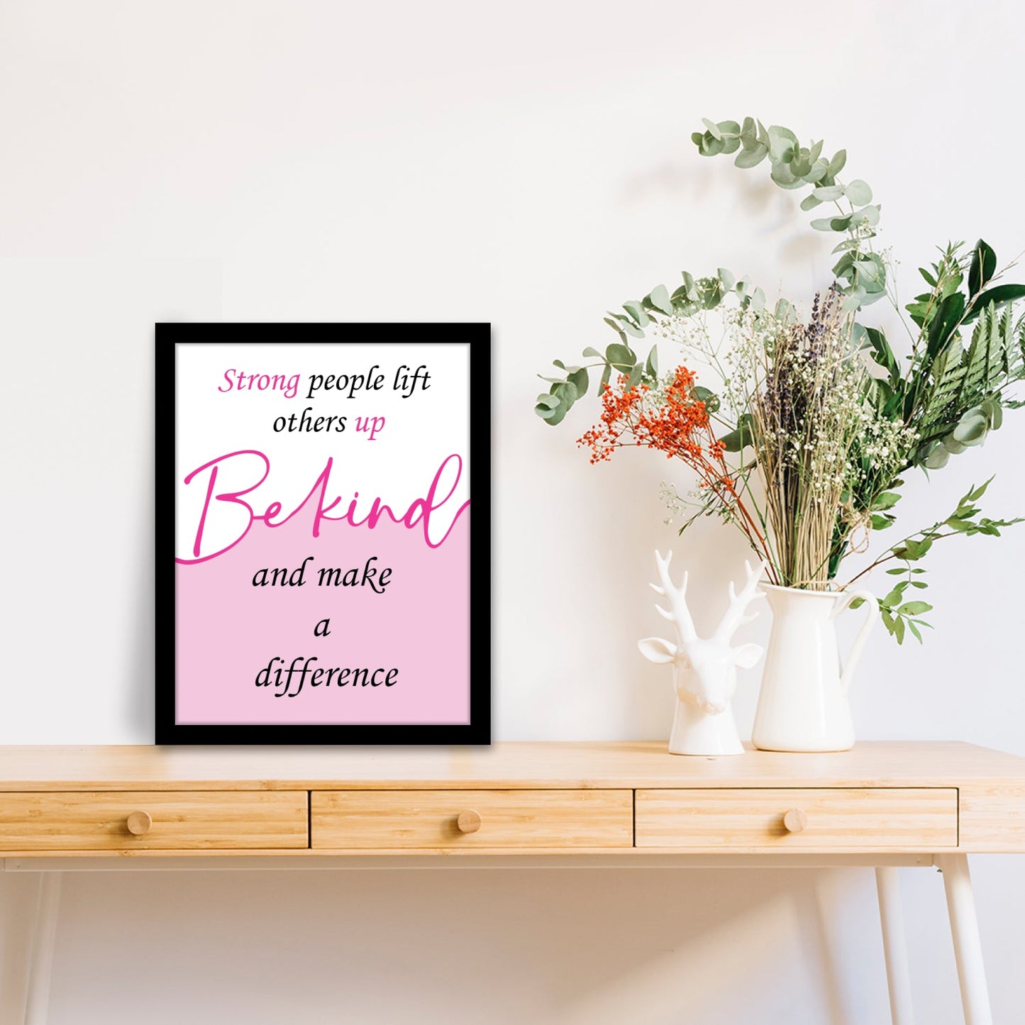 Be Kind, Be Strong – Motivational Wall Decor & Inspirational Photo Frame