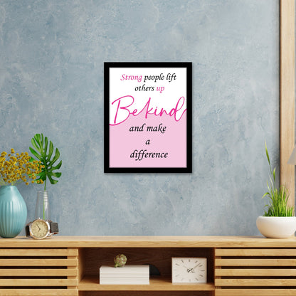 Be Kind, Be Strong – Motivational Wall Decor & Inspirational Photo Frame