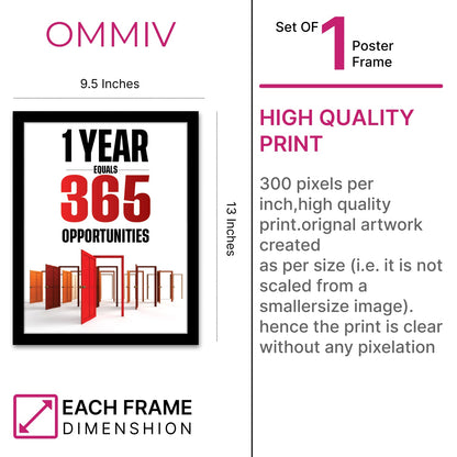 365 Opportunities in 1 Year - Inspirational Photo Frame & Wall Art