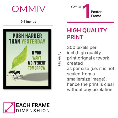 Push Harder for a Better Tomorrow - Motivational Photo Frame & Wall Art