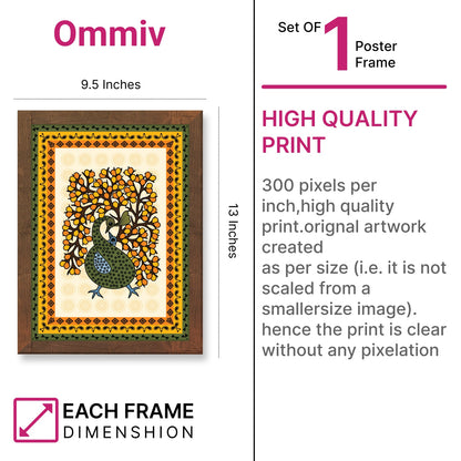 Madhubani Peacock Frame – Vibrant Traditional Artwork