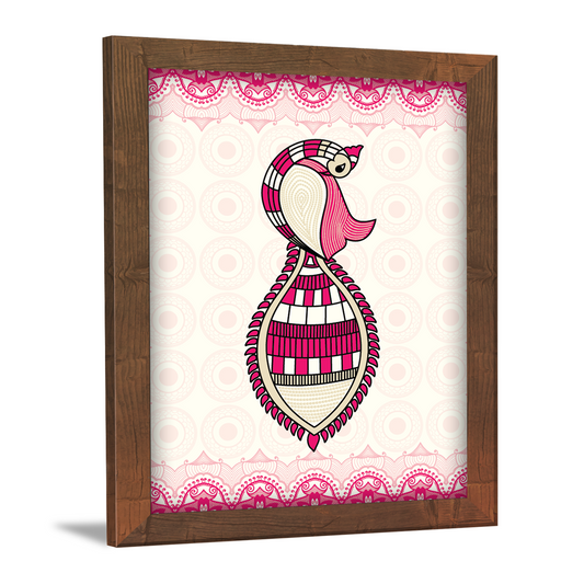 Ethereal Peacock Gond Art Frame & Wall Painting