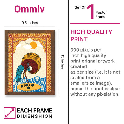Elegance Flamingo Gond Art Frame – Nature-Inspired Wall Decor