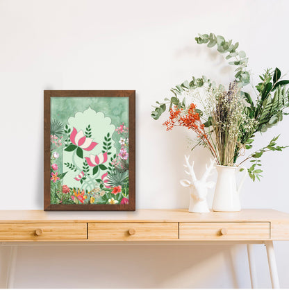Handcrafted Pichwai Lotus Flower Frame – Indian Traditional Mural Art