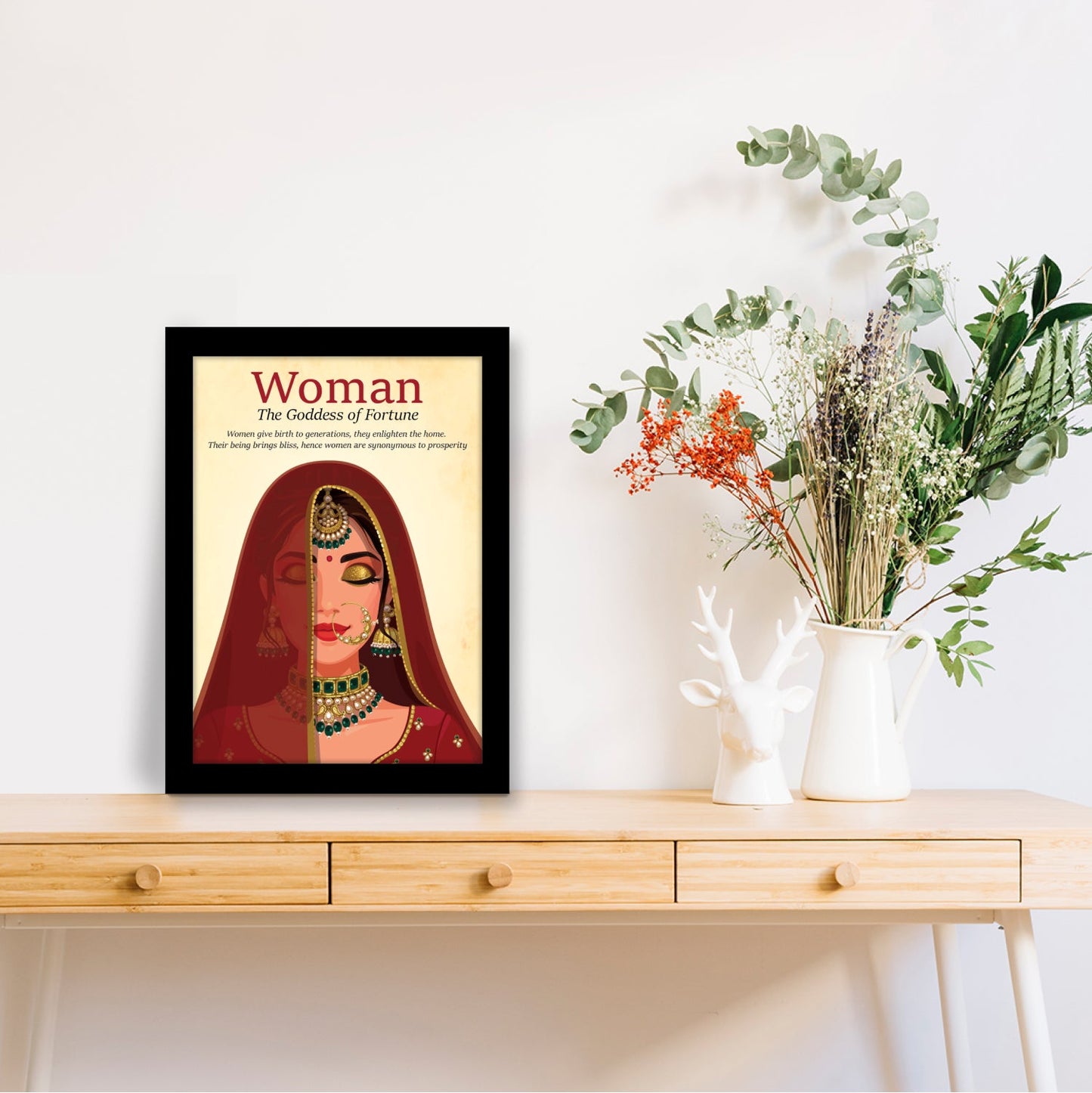 WOMAN - The Goddess of Fortune Photo Frame - Perfect Women's Day Gift
