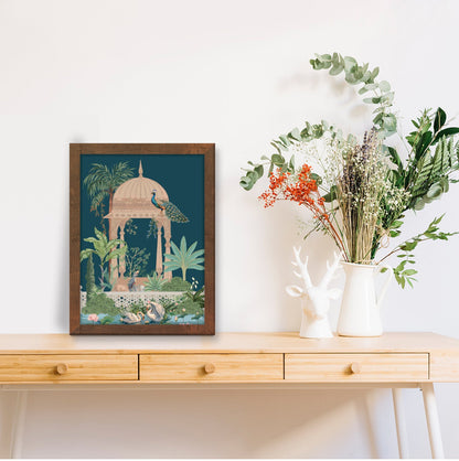 Swan Couple in Lake: Traditional Frame & Wall Decor