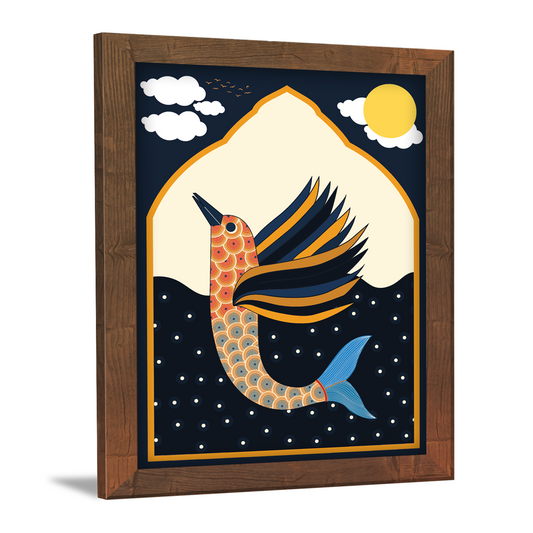 Fish and Nature Harmony – Gond Art and Madhubani Wall Decor