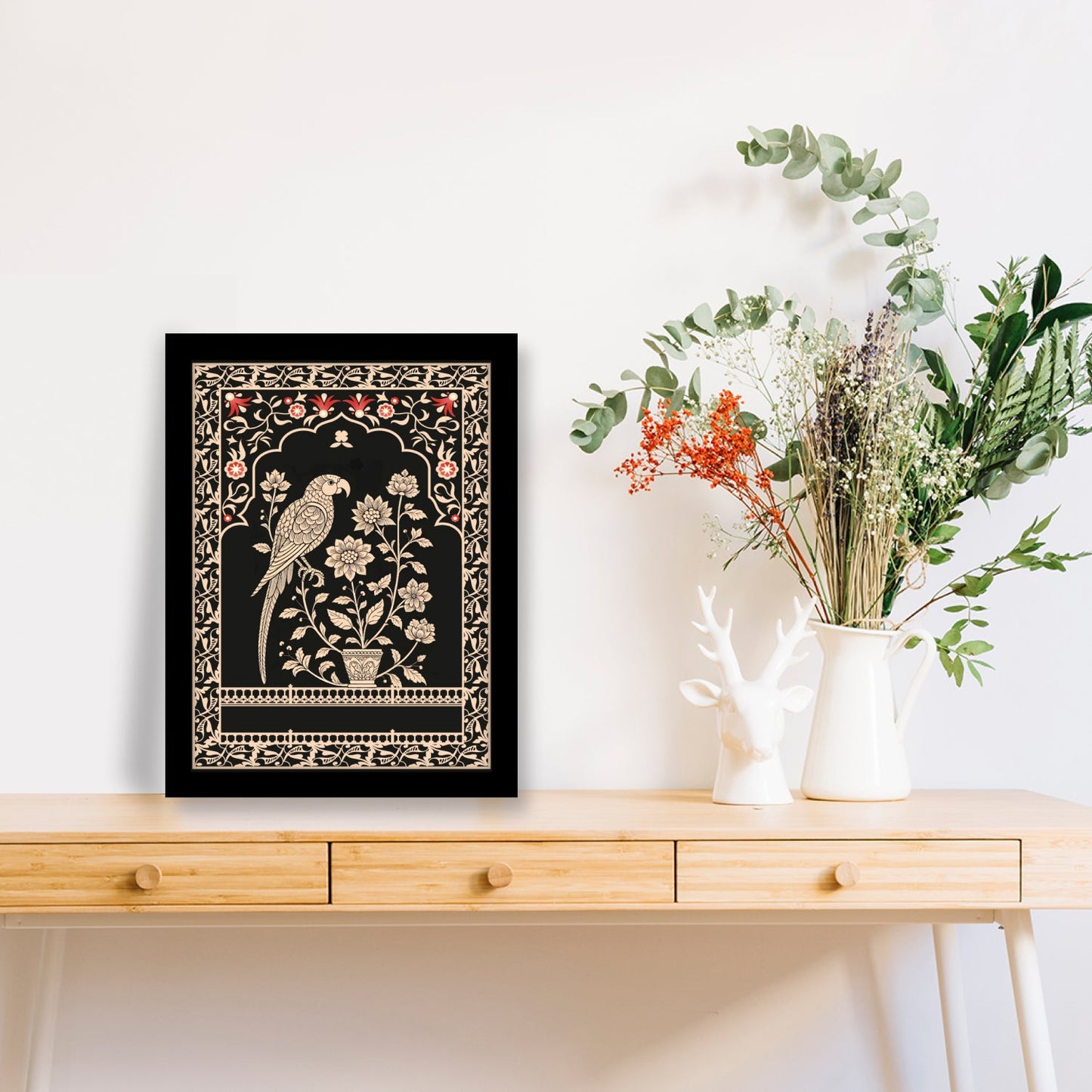 Seamless Mughal Art Motif – Decorative Wall Frame