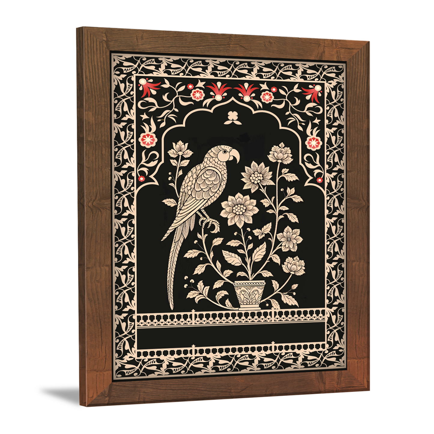 Seamless Mughal Art Motif – Decorative Wall Frame