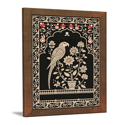 Seamless Mughal Art Motif – Decorative Wall Frame