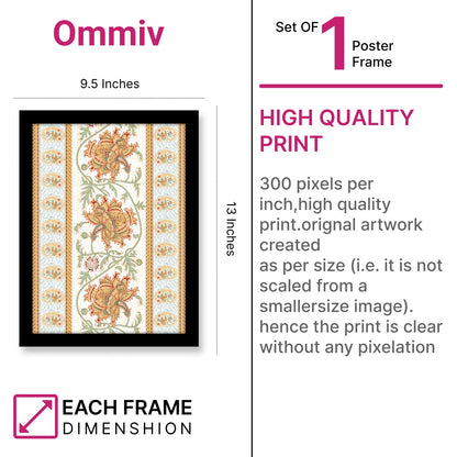 Geometrical Repeat Pattern and Ornament Kalamkari Art Painting