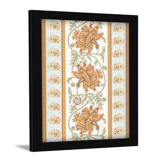 Geometrical Repeat Pattern and Ornament Kalamkari Art Painting