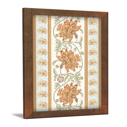 Geometrical Repeat Pattern and Ornament Kalamkari Art Painting