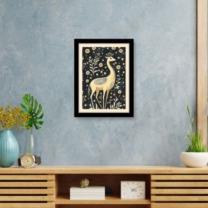 Deer and Nature Pichwai Art Kalamkari Painting