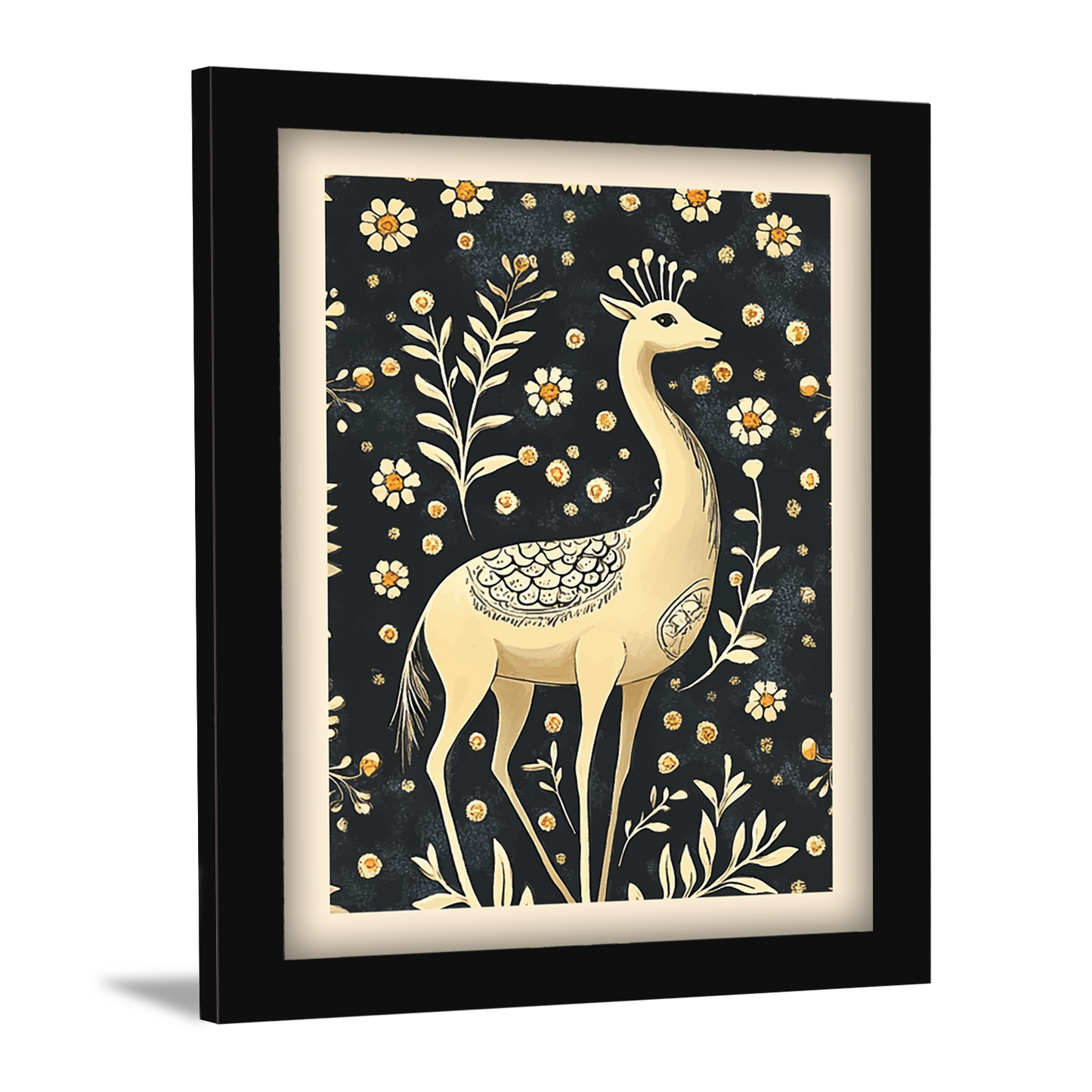 Deer and Nature Pichwai Art Kalamkari Painting