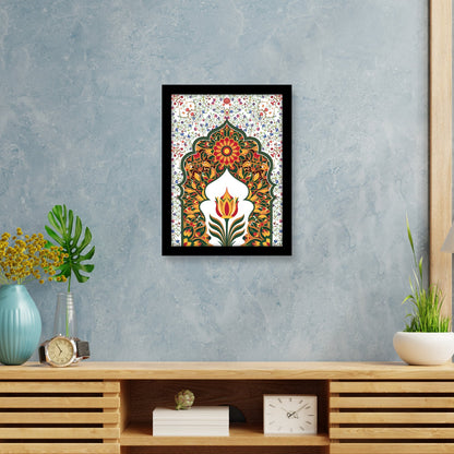 Mughal Garden Illustration – Kalamkari Painting Frame