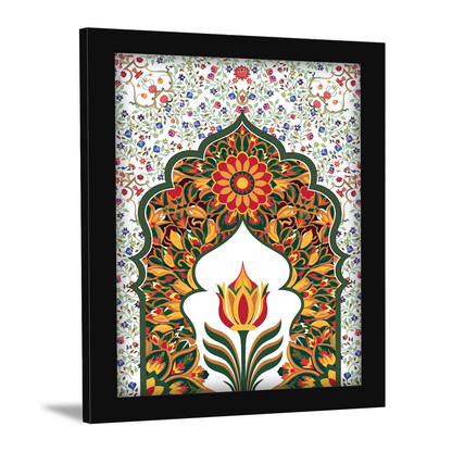 Mughal Garden Illustration – Kalamkari Painting Frame