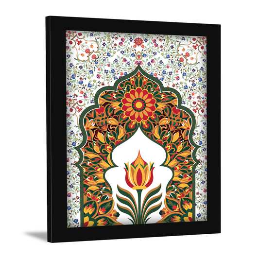 Mughal Garden Illustration – Kalamkari Painting Frame