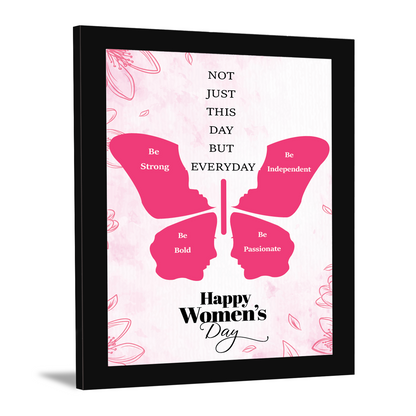 Inspire Strength & Passion: Women's Day Photo Frame