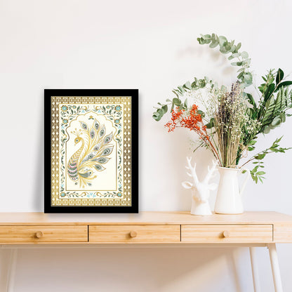 Peacock Framed Kalamkari Art Wall Decoration
