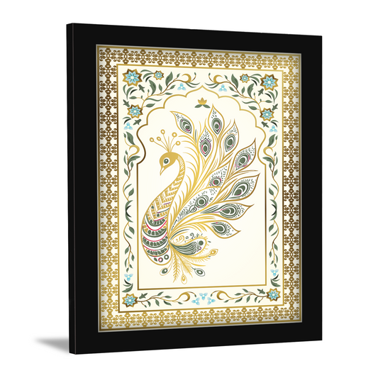 Peacock Framed Kalamkari Art Wall Decoration