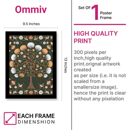 Intricate Tree of Life Traditional Kalamkari Painting