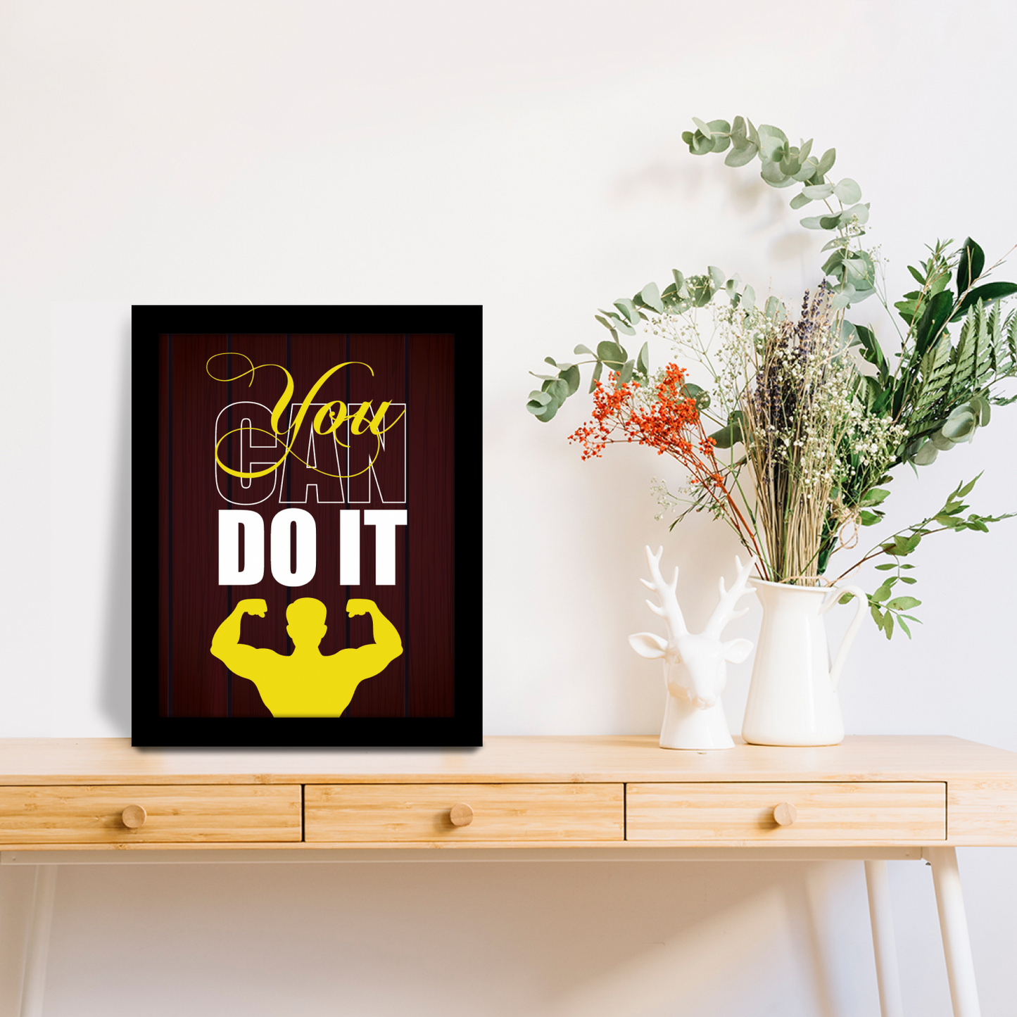 You Can Do It Motivational Fitness Frame