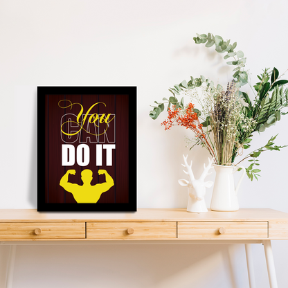 You Can Do It Motivational Fitness Frame