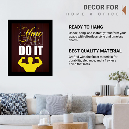 You Can Do It Motivational Fitness Frame