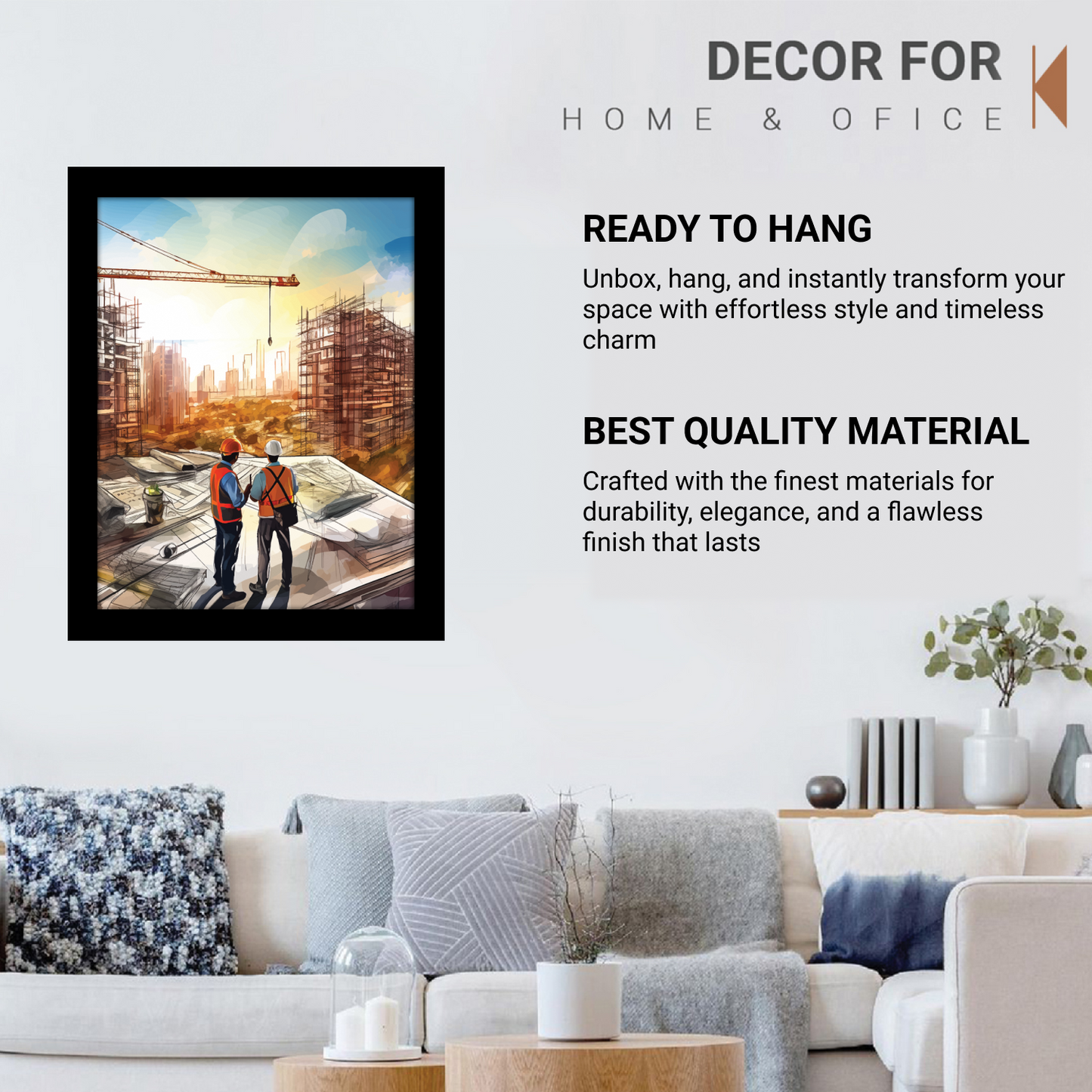 Strategic Discussion – Construction Engineer & Architect Framed Artwork