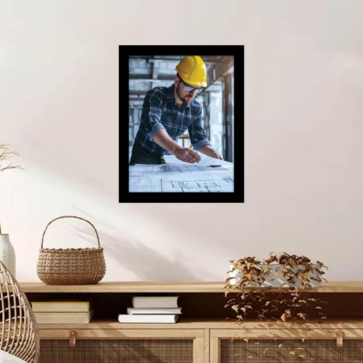 Civil Engineer on Site – Framed Artwork