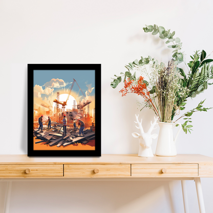 The Power of Teamwork – Builder Team Framed Artwork