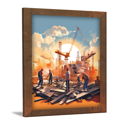 The Power of Teamwork – Builder Team Framed Artwork