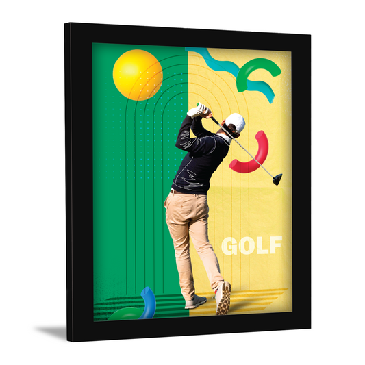 Golf Moment: Full Shot Man Playing Frame