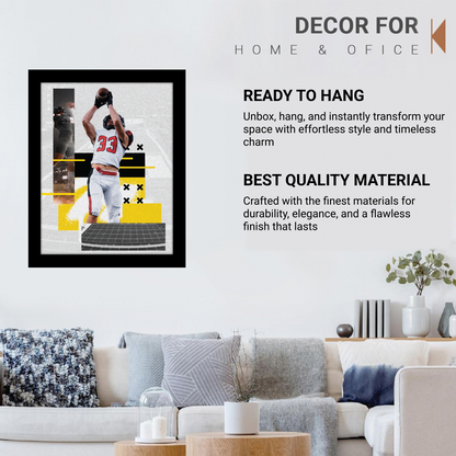 Football Players in Action Photo Framed & Art