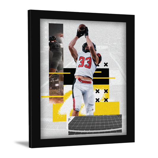 Football Players in Action Photo Framed & Art