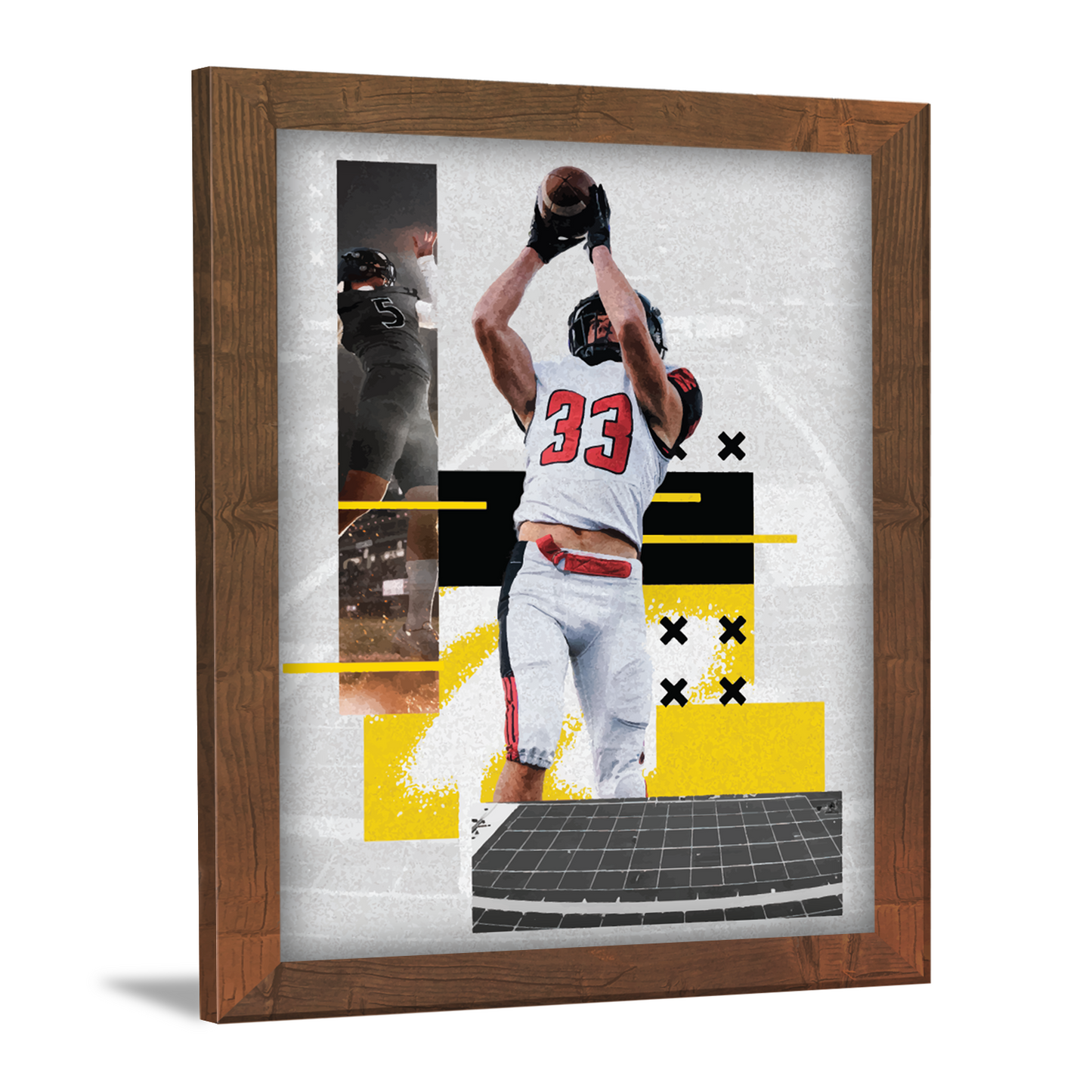 Football Players in Action Photo Framed & Art