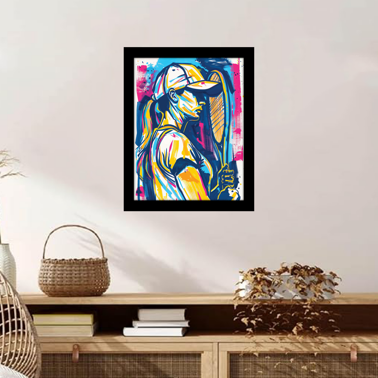 Tennis Player Wall Art & Digital Print Frame