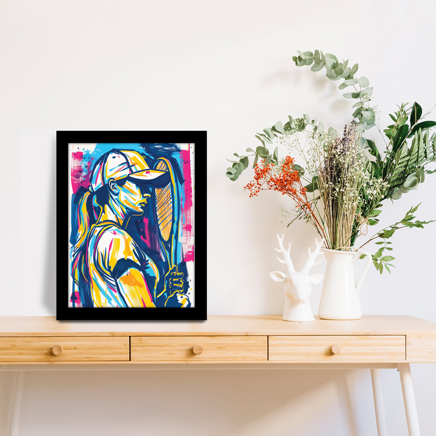 Tennis Player Wall Art & Digital Print Frame