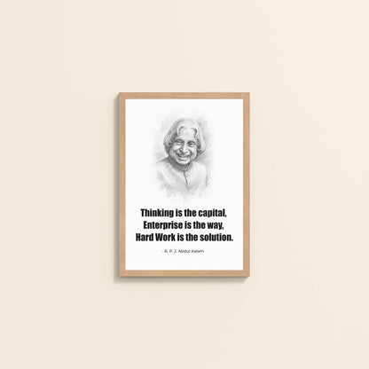 Wall View of The Success Formula – Dr. A.P.J. Abdul Kalam Quote Wall Art in Natrual Color Frame
