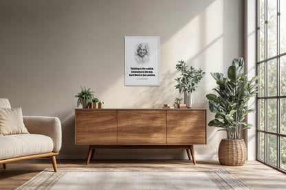 Living Room Cabinet Preview of The Success Formula – Dr. A.P.J. Abdul Kalam Quote Wall Art in White Color Frame