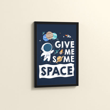 Side View of Give Me Some Space – Cosmic Wall Art Photo Frame in Black Color Frame